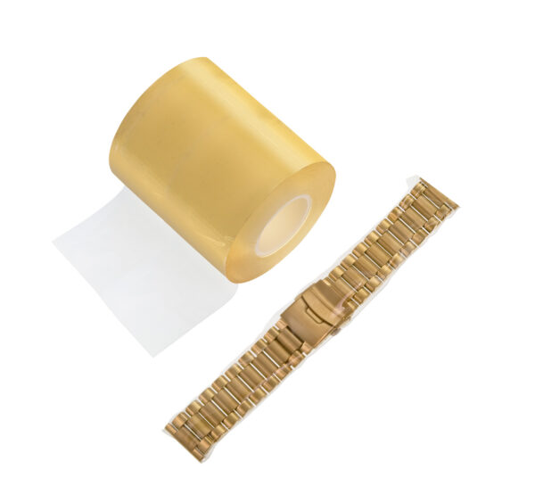 Adhesive foil roll for protection of high class watches, jewelry and luxury goods, 4 cm x 50 m