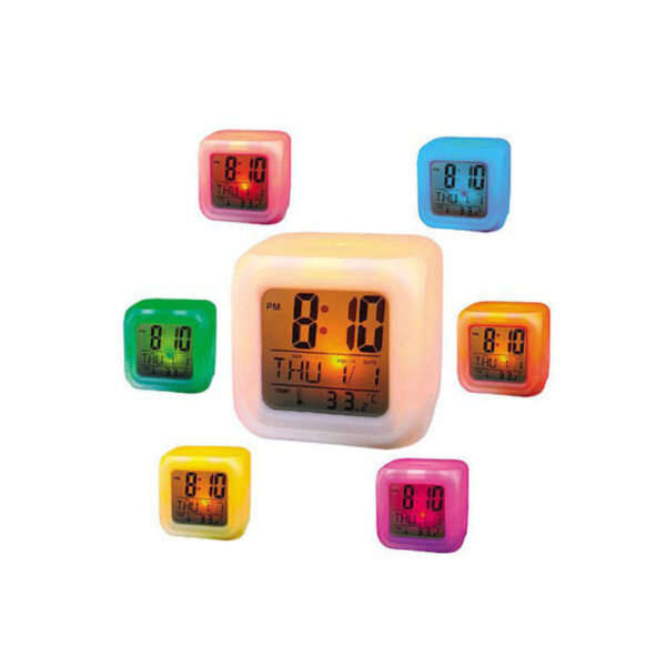 Alarm Clock Clock Thermometer Lcd Chameleon Shining - Image 2