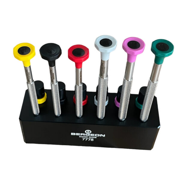 Bergeon 7778 stand with 6 screwdrivers with spare blades - Image 3