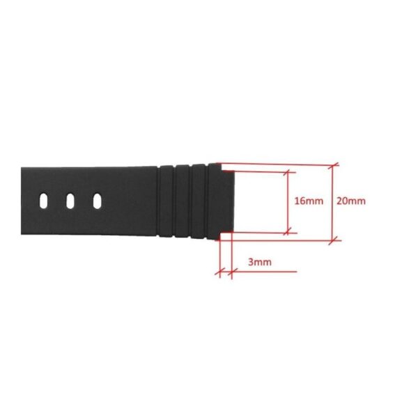 Casio black watch strap 10224223  for MW-57-7BVL, MW-57-7BVMQ, MW-57-7BVUL, 16mm - Image 2