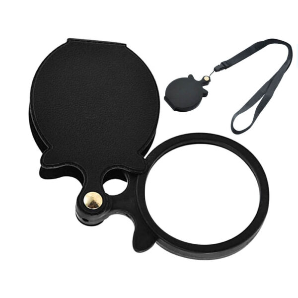 Folding magnifying glass pocket mini case for wall clocks, 3X - Image 2