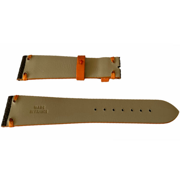 Louis Vuitton monogram leather strap for watches brown & orange 18 mm - Image 2