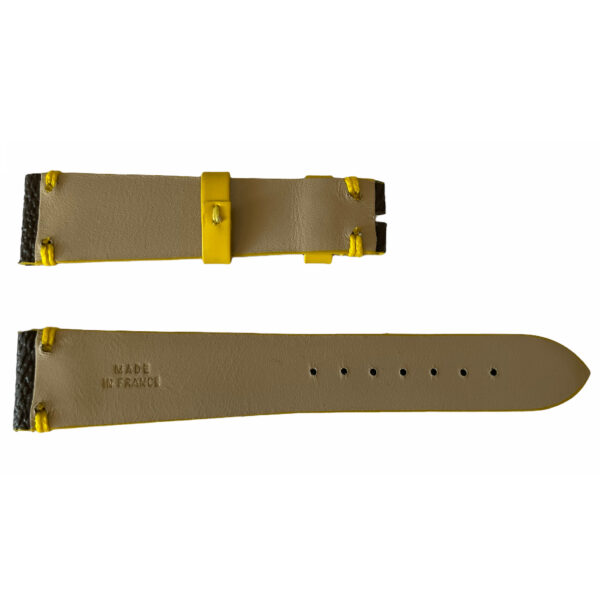 Louis Vuitton monogram leather strap for watches brown & yellow 18 mm - Image 2