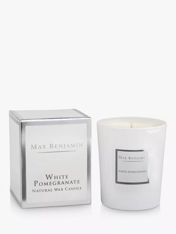 Max Benjamin White Pomegranate Natural Wax Candle