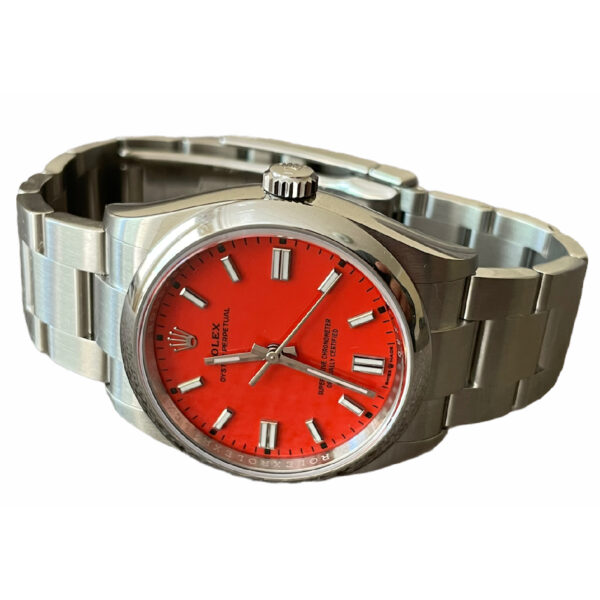 New Rolex 126000 Oyster Perpetual unisex watch red coral dial - Image 2