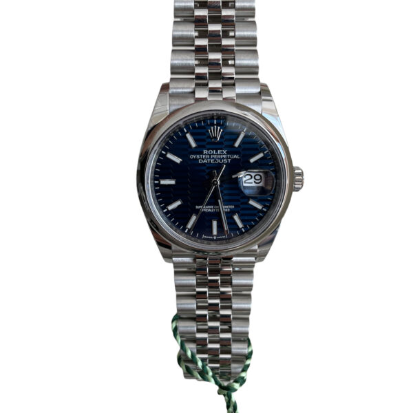 New Rolex Datejust 126200 Blue Motif dial 36mm 2022 - Image 2