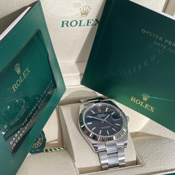 New Rolex Datejust 126334 Blue Motif dial men's watch 41 mm full set 2022 - Image 3