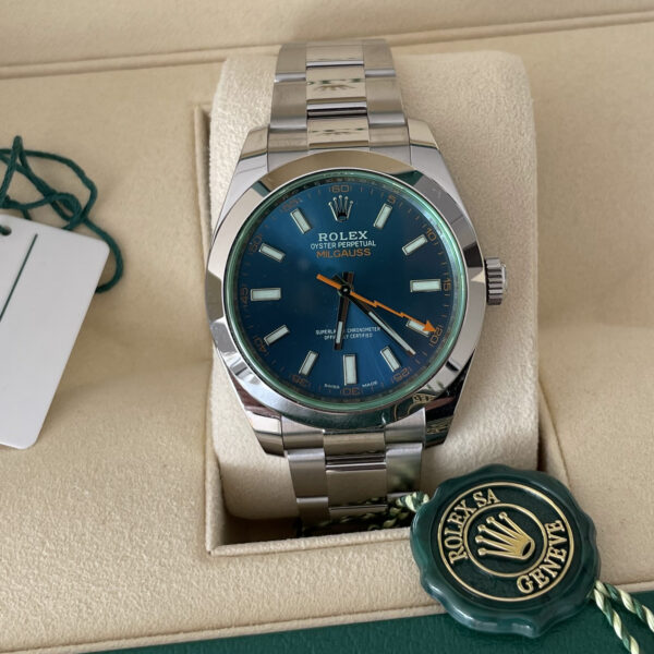 New Rolex Milgauss 116400GV blue dial men's watch 2022 - Image 6