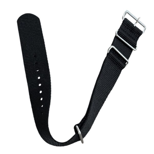 Nylon watch NATO strap black, 20mm - Image 3