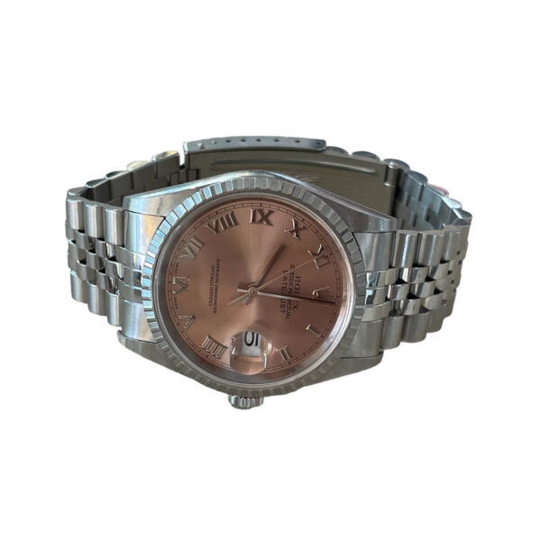 Rolex Datejust 16220 Salmon Roman dial automatic men's watch 1999 - Image 3