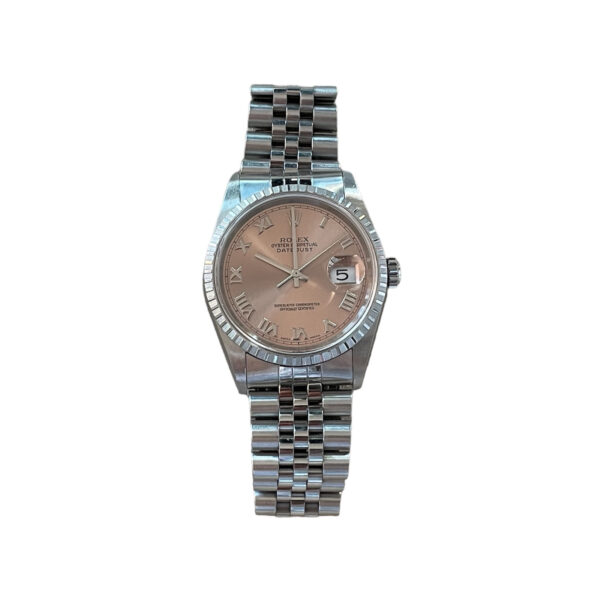 Rolex Datejust 16220 Salmon Roman dial automatic men's watch 1999 - Image 4