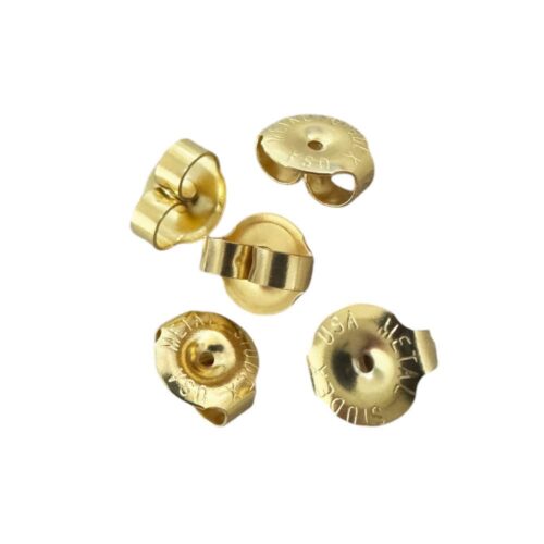 Gold-Plated Ear Studs – Hypoallergenic, 6 mm (Set of 10)