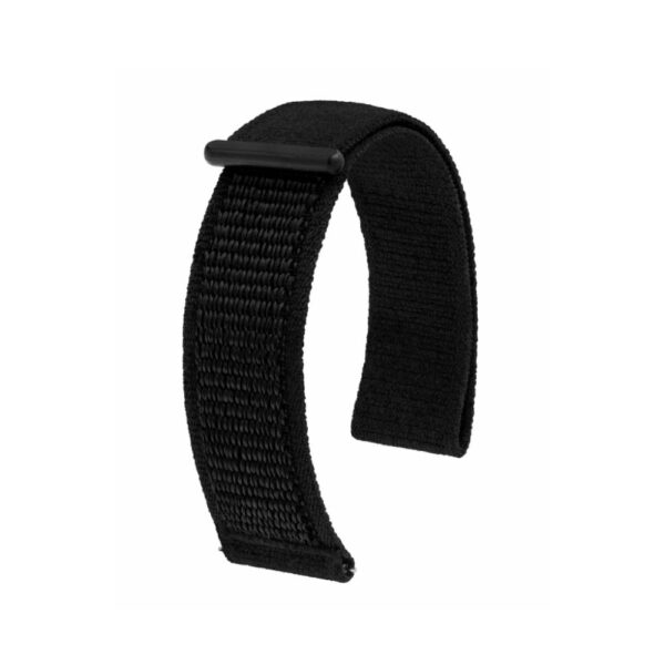 Hirsch Velcro Black Watch Strap Soft, Elastic & Versatile, 22 mm