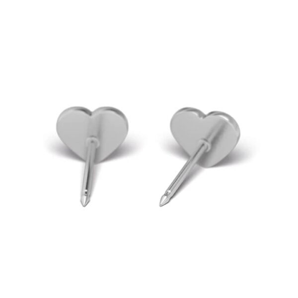 Studex Silver Heart Glitter white earrings, 5mm, 7524-3564 - Image 5