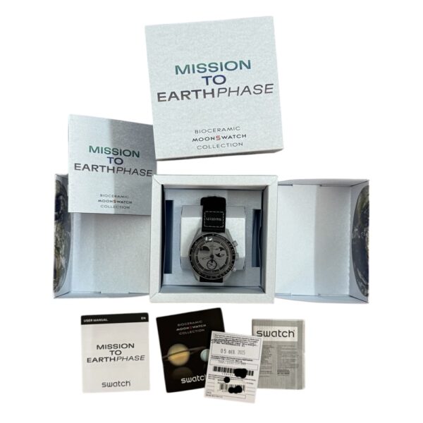 New SWATCH Omega Mission to EarthPhase chronograph men's watch 2025 - Image 5