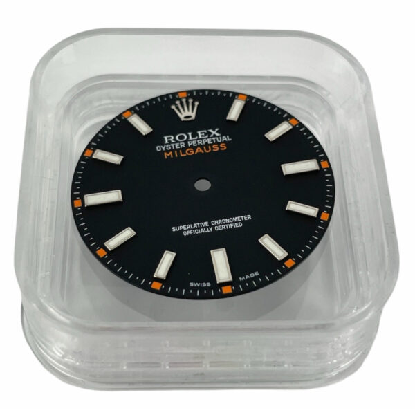 Rolex Milgauss 116400 black dial with orange index and green lume - Image 2